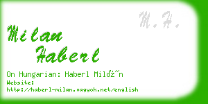 milan haberl business card